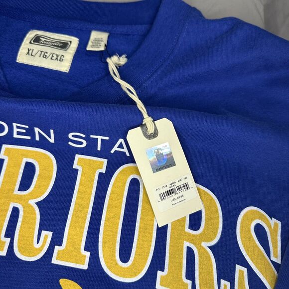 NWT Tailgate Brand Golden State Warriors NBA Crewneck Sweatshirt Blue Yellow XL - Picture 4 of 12